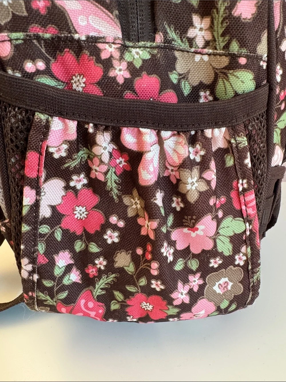 Pottery Barn Girls' Brown Floral Butterfly Backpack Small